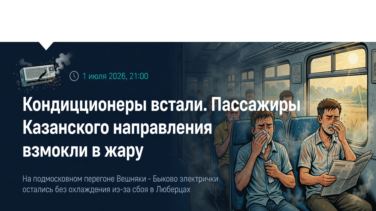 Кондиционеры встали. Пассажиры Казанского направления взмокли в жару