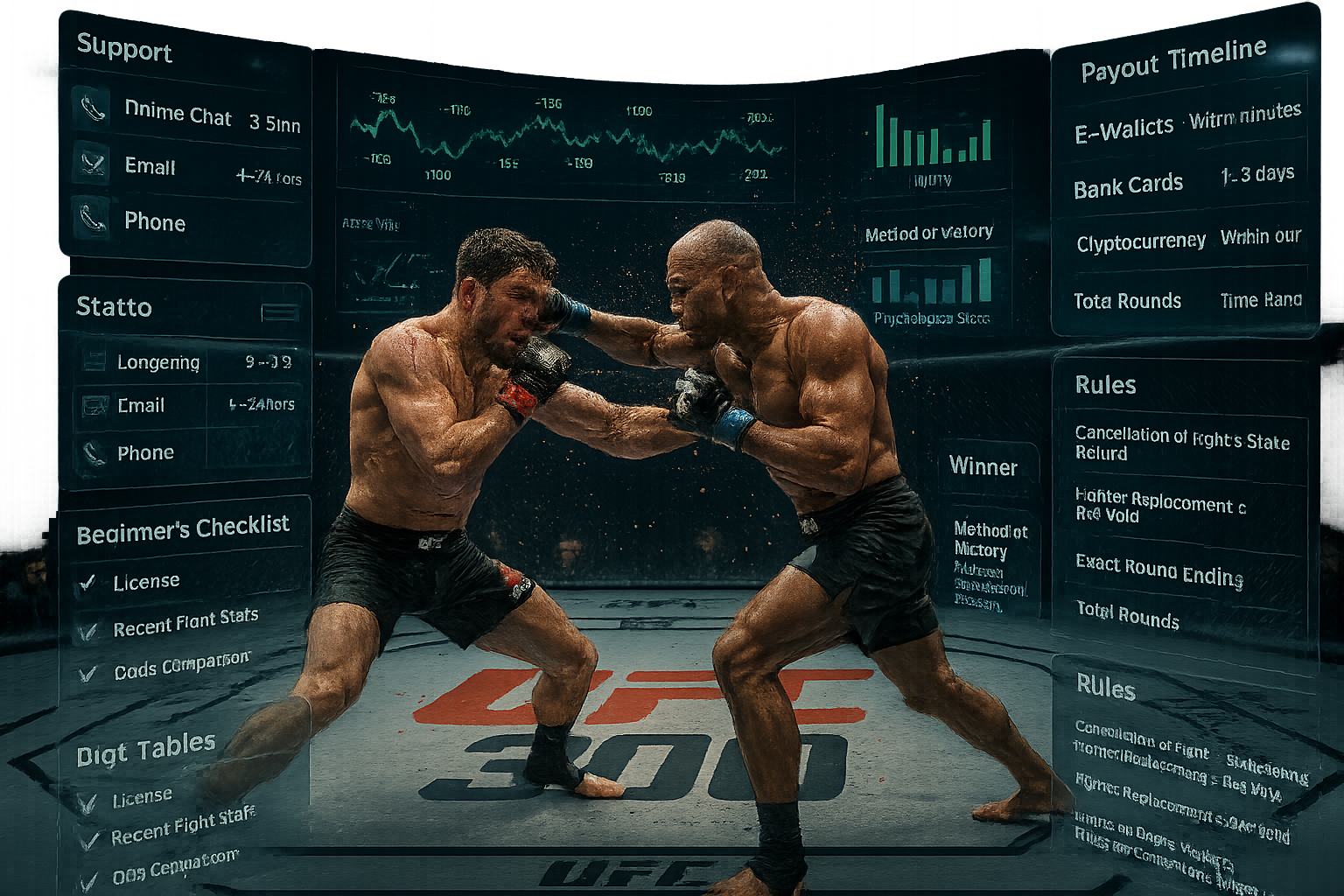 Ставки на UFC - поддержка, сроки, регламенты