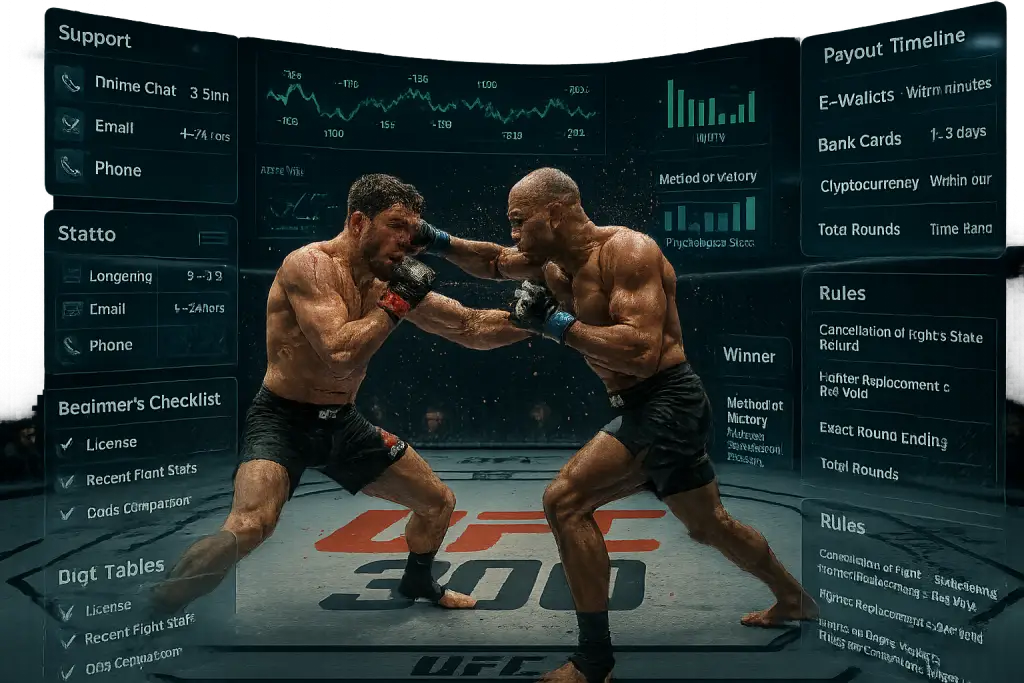 Ставки на UFC - поддержка, сроки, регламенты